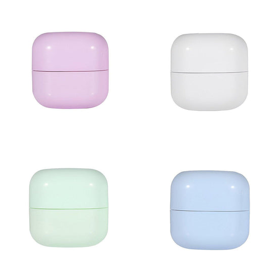 10PCS Square Lightproof Cream Jars Cosmetics Containers Skincare Lotion Makeup Jars - Pink 50ml