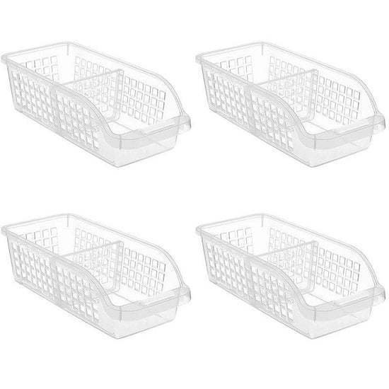 4pcs Refrigerator Storage Box Transparent Plastic Household Organizer Kitchen