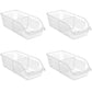 4pcs Refrigerator Storage Box Transparent Plastic Household Organizer Kitchen