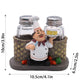 Chef Pepper Bottle Resin Handicraft Ornament Kitchen Decor Miniature Figurine