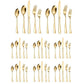 20/40pcs Stainless Steel Cutlery Set Knife Fork Spoon Western Hotel Tableware - Golden-20pcs