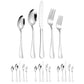 20/40pcs Stainless Steel Cutlery Set Knife Fork Spoon Western Hotel Tableware - Silver-40pcs