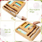 Bamboo Kitchen Storage Box for Plastic Wrap Tin Foil Paper Cutter with Lid