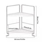2 Tier Countertop Shelf Organizer Storage Rack for Kitchen Bathroom and Office