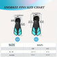 Adjustable Diving Flippers Swim Fins for Snorkeling Freestyle Training Gear - Black-S/M