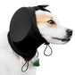 Black Adjustable Dog Ear Muffs Noise Reducing Pet Headwrap Protective Ear Cover - S