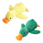 Plush Cartoon Duck Dog Toy Interactive Squeaky Pet Toy Durable Fun Chew Toy - Yellow