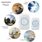 Wireless Doorbell Kit Home Call Button Remote Control White Waterproof Chime