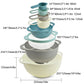 8pcs Plastic Basin Set Drain Basket Washing Mixing Bowl Set Kitchen Baking Tools