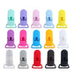 60 Random Colored Plastic Pacifier Dummy Clip Suspender Badge Holder for Crafts
