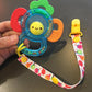 60 Random Colored Plastic Pacifier Dummy Clip Suspender Badge Holder for Crafts