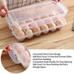 2x Eggs Keeper Trays 18 Slots Storage Box Containers Kitchen Refrigerator Holder
