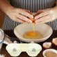 Microwave Egg Steamer With Lid Kitchen Egg Cooker Poacher Steam Box Container - White