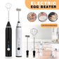 USB Rechargeable Electric Egg Beater Milk Coffee Frother Drink Foamer Mixer Tool - White