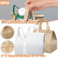 50pcs Thermal Insulation Packing Bag Non Woven Milk Tea Cake Food Storage Bag - Kraft-27x12x10cm