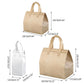 50pcs Thermal Insulation Packing Bag Non Woven Milk Tea Cake Food Storage Bag - White-27x12x10cm