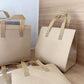 50pcs Thermal Insulation Packing Bag Non Woven Milk Tea Cake Food Storage Bag - White-27x12x10cm