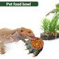 Lizard Claw Shaped Pet Food Water Bowl Durable Resin Non Slip