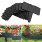 20pcs Garden Fence Edging Plastic Lawn Border for Outdoor Yard Flower Bed - Black