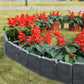 20pcs Garden Fence Edging Plastic Lawn Border for Outdoor Yard Flower Bed - Black