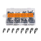80 Fishing Rod Guide Set Tackle Tips Repair Kits Ring 8 Size Stainless Steel Box