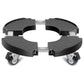 Plastic Round Retractable Plant Pot Tray Stand With Wheels Movable Durable