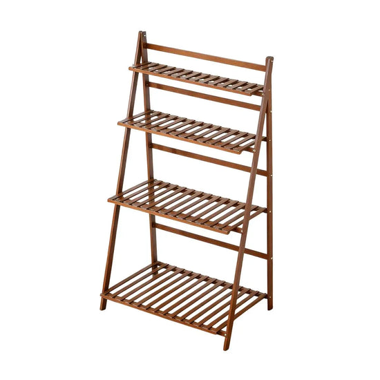 4 Tier Indoor Folding Plant Stand Shelf Rack Corner For Living Room Balcony