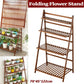 4 Tier Indoor Folding Plant Stand Shelf Rack Corner For Living Room Balcony