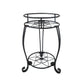 Foldable Plant Stand 2 Tier Metal Flower Shelf for Indoor Outdoor