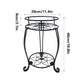Foldable Plant Stand 2 Tier Metal Flower Shelf for Indoor Outdoor
