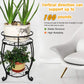 Foldable Plant Stand 2 Tier Metal Flower Shelf for Indoor Outdoor