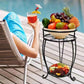 Foldable Plant Stand 2 Tier Metal Flower Shelf for Indoor Outdoor