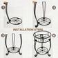 Foldable Plant Stand 2 Tier Metal Flower Shelf for Indoor Outdoor