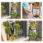 Foldable Plant Stand 2 Tier Metal Flower Shelf for Indoor Outdoor
