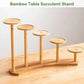 Bamboo Indoor Desktop Flower Stand for Living Room Office MultiTier Plant Holder - Square