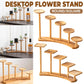 Bamboo Indoor Desktop Flower Stand for Living Room Office MultiTier Plant Holder - Square