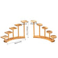 Bamboo Indoor Desktop Flower Stand for Living Room Office MultiTier Plant Holder - Round