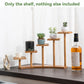 Bamboo Indoor Desktop Flower Stand for Living Room Office MultiTier Plant Holder - Round