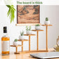 Bamboo Indoor Desktop Flower Stand for Living Room Office MultiTier Plant Holder - Round