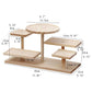 Multi-Tier Wooden Step Shelf Desktop Storage Organizer for Office and Home Use