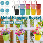 10PCS Hanging Metal Flower Bucket Durable Multicolour for Balcony Garden Decor