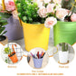 10PCS Hanging Metal Flower Bucket Durable Multicolour for Balcony Garden Decor