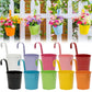 10PCS Hanging Metal Flower Bucket Durable Multicolour for Balcony Garden Decor