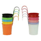 10PCS Hanging Metal Flower Bucket Durable Multicolour for Balcony Garden Decor