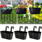 3pcs Double Hooks Hanging Planter Basket for Balcony Fence Outdoor Garden Pots
