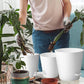 5pcs Self Watering Planter Desktop Plastic Round Planter Auto Suction Lazy Pot - Green