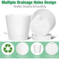 5pcs Self Watering Planter Desktop Plastic Round Planter Auto Suction Lazy Pot - Green