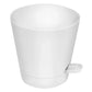 5pcs Self Watering Planter Desktop Plastic Round Planter Auto Suction Lazy Pot - White