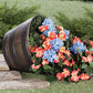 2PCS Wooden Barrel Style Plastic Flower Pots Anti Slip for Garden