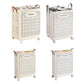 Folding Portable Laundry Basket Multifunctional Storage for Bathroom Household - M-Beige